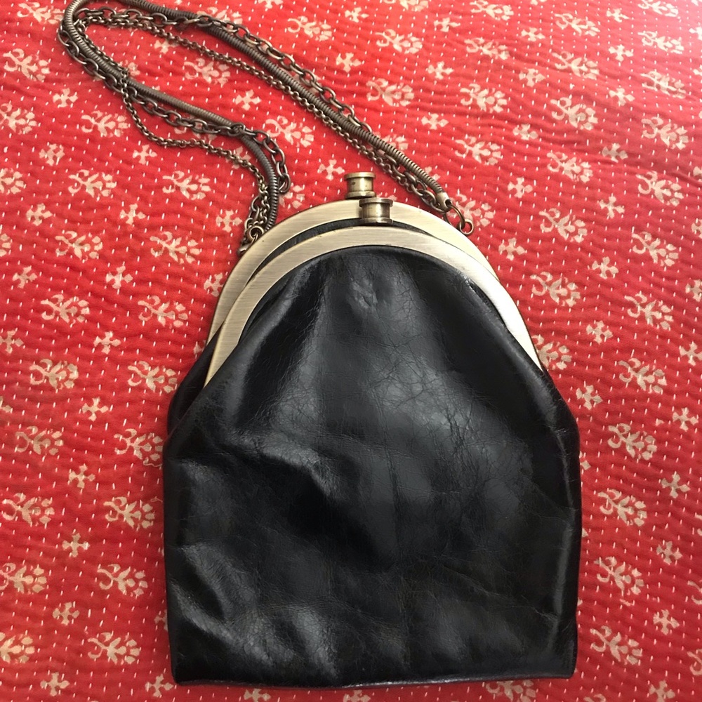 HOBO brand black leather clutch wallet